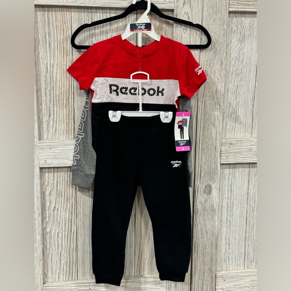Reebok 3 pc boys set sz 4 NWT
